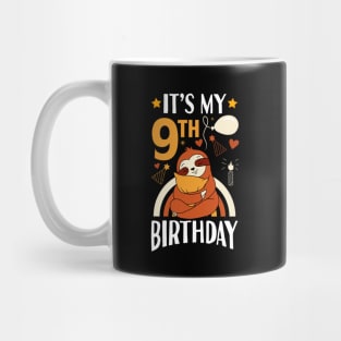 It's My 9th Birthday Sloth Mug